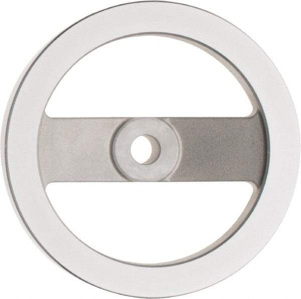 Value Collection - 6.3", 2 Spoke Handwheel - 1.42" Hub, Aluminum, Polished Finish - Exact Tool & Supply