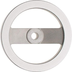 Value Collection - 6.3", 2 Spoke Handwheel - 1.42" Hub, Aluminum, Polished Finish - Exact Tool & Supply