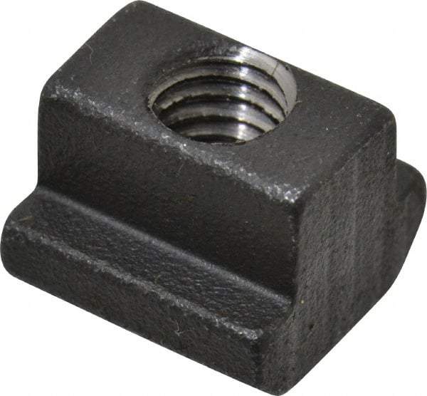 HALDER - M5 Tapped Through T Slot Nut - 5.6mm Slot Width, 10 x 4mm Base Width x Height, 10 x 8mm OAL x Height - Exact Tool & Supply