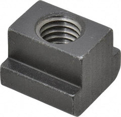 HALDER - M8 Tapped Through T Slot Nut - 9.6mm Slot Width, 15 x 6mm Base Width x Height, 15 x 12mm OAL x Height - Exact Tool & Supply