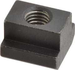 HALDER - M10 Tapped Through T Slot Nut - 13.6mm Slot Width, 22 x 8mm Base Width x Height, 22 x 16mm OAL x Height - Exact Tool & Supply