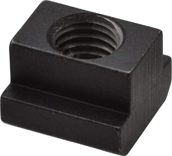 HALDER - M12 Tapped Through T Slot Nut - 13.6mm Slot Width, 22 x 8mm Base Width x Height, 22 x 16mm OAL x Height - Exact Tool & Supply