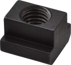 HALDER - M12 Tapped Through T Slot Nut - 13.6mm Slot Width, 22 x 8mm Base Width x Height, 22 x 16mm OAL x Height - Exact Tool & Supply