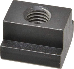 HALDER - M12 Tapped Through T Slot Nut - 17.6mm Slot Width, 28 x 10mm Base Width x Height, 28 x 20mm OAL x Height - Exact Tool & Supply