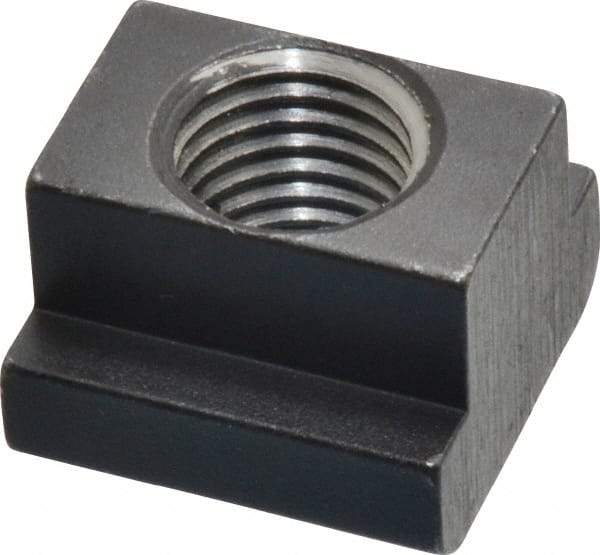 HALDER - M16 Tapped Through T Slot Nut - 17.6mm Slot Width, 28 x 10mm Base Width x Height, 28 x 20mm OAL x Height - Exact Tool & Supply