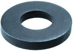 Gibraltar - M30 Screw, Steel Standard Flat Washer - 31mm ID x 68mm OD, 10mm Thick, Black Phosphate Finish - Exact Tool & Supply