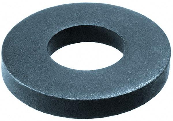 Gibraltar - M36 Screw, Steel Standard Flat Washer - 38mm ID x 80mm OD, 12mm Thick, Black Phosphate Finish - Exact Tool & Supply