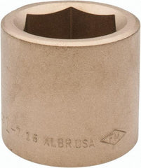 Ampco - 1-7/16", 3/4" Drive, Standard Hand Socket - 6 Points, 2" OAL, Aluminum Bronze - Exact Tool & Supply