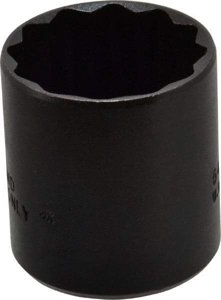 Proto - 1-5/16", 1/2" Drive, Standard Hand Socket - 12 Points, 1-3/4" OAL, Alloy Steel, Black Finish - Exact Tool & Supply