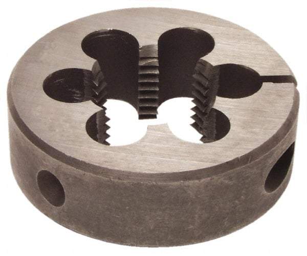 Interstate - M1.5x0.35 Metric Coarse Thread, 1" Outside Diam High Speed Steel Round Die - Right Hand Thread, Adjustable - Exact Tool & Supply