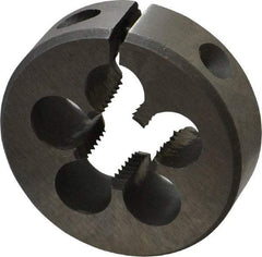 Interstate - 1/4-18 NPT Thread, Round Pipe Die - 1-1/2" Outside Diam, High Speed Steel - Exact Tool & Supply