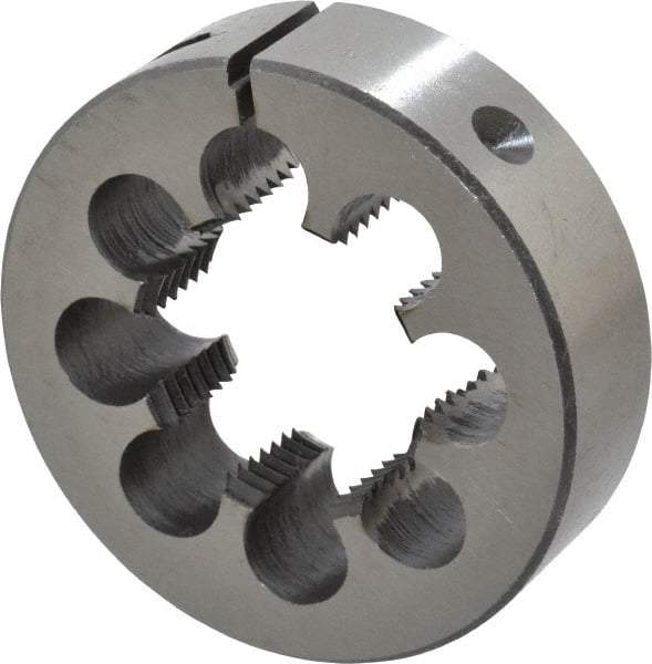 Interstate - 1 - 11-1/2 NPT Thread, Round Pipe Die - 2-1/2" Outside Diam, High Speed Steel - Exact Tool & Supply