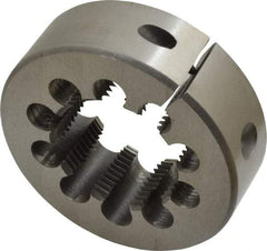 Interstate - 1-1/4 - 11-1/2 NPT Thread, Round Pipe Die - 3" Outside Diam, High Speed Steel - Exact Tool & Supply