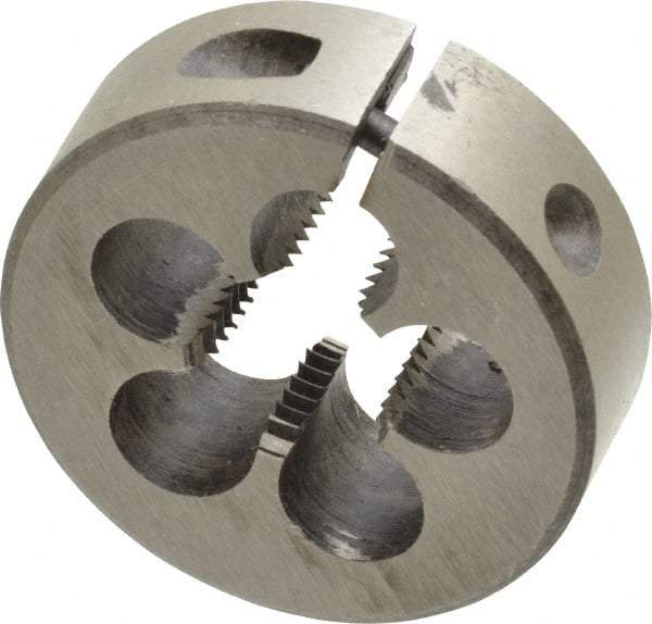 Interstate - 1/4-18 NPS Thread, Round Pipe Die - 1-1/2" Outside Diam, High Speed Steel - Exact Tool & Supply