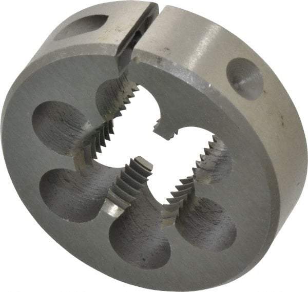 Interstate - 1/2-14 NPS Thread, Round Pipe Die - 2" Outside Diam, High Speed Steel - Exact Tool & Supply