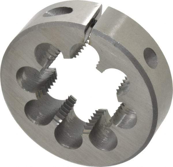 Interstate - 1 - 11-1/2 NPS Thread, Round Pipe Die - 2-1/2" Outside Diam, High Speed Steel - Exact Tool & Supply