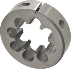 Interstate - 1 - 11-1/2 NPS Thread, Round Pipe Die - 2-1/2" Outside Diam, High Speed Steel - Exact Tool & Supply