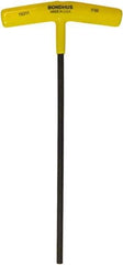 Bondhus - 7/32" Hex, T-Handle Cushion Grip, Hex Key - 9" OAL, Protanium High Torque Steel, Inch System of Measurement - Exact Tool & Supply