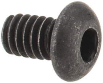 Value Collection - #1-72 UNF Hex Socket Drive, Button Screw - Alloy Steel, Black Oxide Finish, Fully Threaded, 1/8" Length Under Head - Exact Tool & Supply