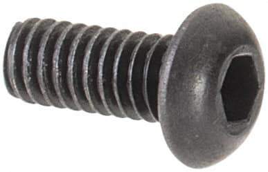 Value Collection - #1-72 UNF Hex Socket Drive, Button Screw - Alloy Steel, Black Oxide Finish, Fully Threaded, 3/16" Length Under Head - Exact Tool & Supply