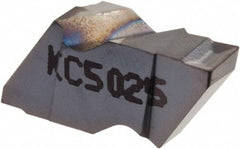 Kennametal - 2125NG K Grade KC5025, 3.18mm Cutting Width Carbide Grooving Insert - 2.79mm Max Depth of Cut, Left Hand, 0.19mm Corner Radius, TiAlN Finish - Exact Tool & Supply