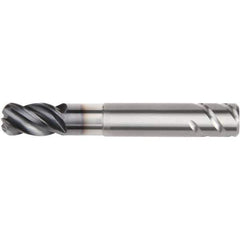 Kennametal - 3/4", 4 Flute, Single End, Solid Carbide, 0.03" Corner Radius End Mill - 5-1/2" OAL, 38° Helix, Right Hand Flute, 1" LOC, Right Hand Cut, 3-1/4" Extended Reach - Exact Tool & Supply
