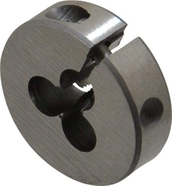 Interstate - #2-56 UNC Thread, 13/16" Outside Diam High Speed Steel Round Die - Left Hand Thread, Adjustable - Exact Tool & Supply