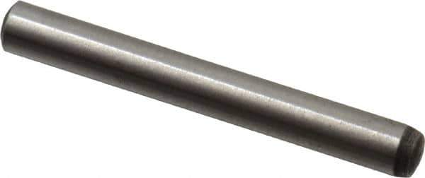 Value Collection - 3mm Diam x 25mm Pin Length Alloy Steel Standard Dowel Pin - C 58-62 Hardness, 3,340 Lb Breaking Strength, 1 Rounded End - Exact Tool & Supply