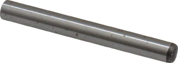 Value Collection - 4mm Diam x 35mm Pin Length Alloy Steel Standard Dowel Pin - C 58-62 Hardness, 5,930 Lb Breaking Strength, 1 Rounded End - Exact Tool & Supply