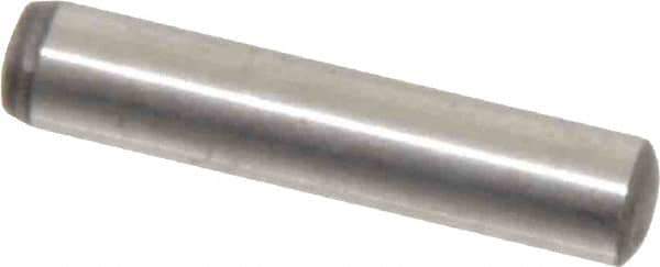 Value Collection - 5mm Diam x 25mm Pin Length Alloy Steel Standard Dowel Pin - C 58-62 Hardness, 9,270 Lb Breaking Strength, 1 Rounded End - Exact Tool & Supply