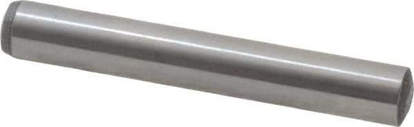 Value Collection - 5mm Diam x 35mm Pin Length Alloy Steel Standard Dowel Pin - C 58-62 Hardness, 9,270 Lb Breaking Strength, 1 Rounded End - Exact Tool & Supply