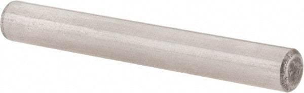 Value Collection - 5mm Diam x 40mm Pin Length Alloy Steel Standard Dowel Pin - C 58-62 Hardness, 9,270 Lb Breaking Strength, 1 Rounded End - Exact Tool & Supply