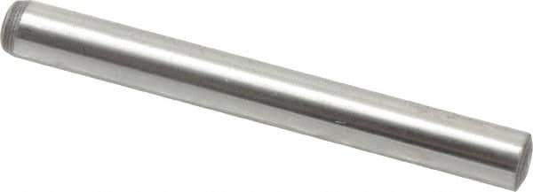Value Collection - 5mm Diam x 45mm Pin Length Alloy Steel Standard Dowel Pin - C 58-62 Hardness, 9,270 Lb Breaking Strength, 1 Rounded End - Exact Tool & Supply