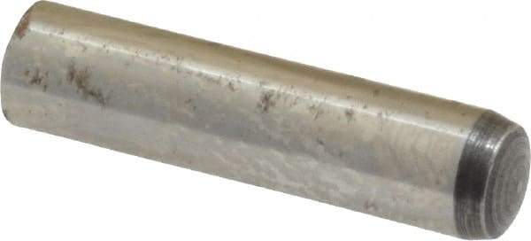 Value Collection - 6mm Diam x 25mm Pin Length Alloy Steel Standard Dowel Pin - C 58-62 Hardness, 13,300 Lb Breaking Strength, 1 Rounded End - Exact Tool & Supply