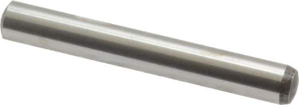 Value Collection - 6mm Diam x 45mm Pin Length Alloy Steel Standard Dowel Pin - C 58-62 Hardness, 13,300 Lb Breaking Strength, 1 Rounded End - Exact Tool & Supply