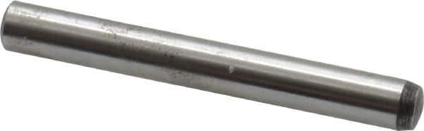 Value Collection - 6mm Diam x 50mm Pin Length Alloy Steel Standard Dowel Pin - C 58-62 Hardness, 13,300 Lb Breaking Strength, 1 Rounded End - Exact Tool & Supply