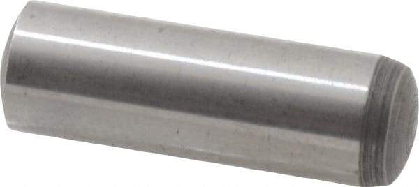 Value Collection - 8mm Diam x 25mm Pin Length Alloy Steel Standard Dowel Pin - C 58-62 Hardness, 23,700 Lb Breaking Strength, 1 Rounded End - Exact Tool & Supply