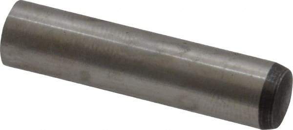 Value Collection - 8mm Diam x 35mm Pin Length Alloy Steel Standard Dowel Pin - C 58-62 Hardness, 23,700 Lb Breaking Strength, 1 Rounded End - Exact Tool & Supply