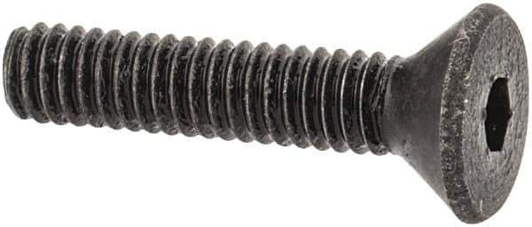 Value Collection - #1-72 UNF Hex Socket Drive, 82° Flat Screw - Alloy Steel, Black Oxide Finish, Fully Threaded, 3/8" OAL - Exact Tool & Supply
