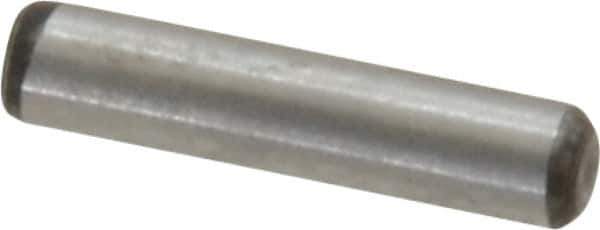 Value Collection - 3/32" Diam x 7/16" Pin Length Alloy Steel Standard Dowel Pin - C 50-58 Hardness, 1,800 Lb Breaking Strength, 1 Beveled & 1 Rounded End - Exact Tool & Supply