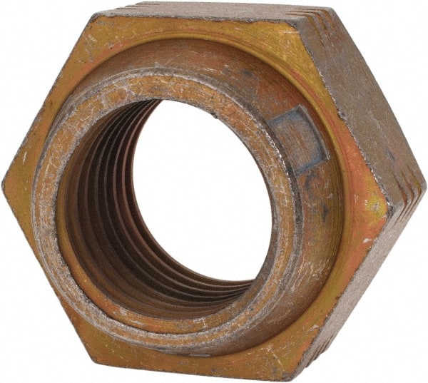 Made in USA - 1-1/2 - 6 UNC Grade L9 Hex Lock Nut with Distorted Thread - Exact Tool & Supply
