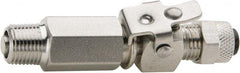 Parker - 1/4" OD, Grade 316Stainless Steel Single End Shutoff Pipe Coupler - 150 Max Working psi, 1/2" Hex, Comp x MNPT Ends - Exact Tool & Supply