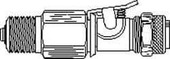 Parker - 3/8" OD, Grade 316Stainless Steel Double End Shutoff Pipe Coupler - 150 Max Working psi, 5/8" Hex, Comp x MNPT Ends - Exact Tool & Supply