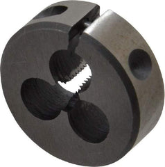 Interstate - #8-32 UNC Thread, 1" Outside Diam High Speed Steel Round Die - Left Hand Thread, Adjustable - Exact Tool & Supply