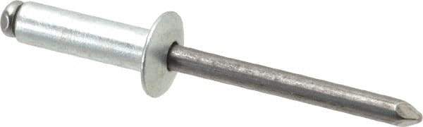 Marson - Button Head Steel Open End Blind Rivet - Steel Mandrel, 0.501" to 5/8" Grip, 1/2" Head Diam, 0.257" to 0.261" Hole Diam, 7/8" Length Under Head, 1/4" Body Diam - Exact Tool & Supply