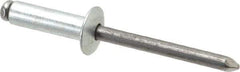 Marson - Button Head Steel Open End Blind Rivet - Steel Mandrel, 0.501" to 5/8" Grip, 1/2" Head Diam, 0.257" to 0.261" Hole Diam, 7/8" Length Under Head, 1/4" Body Diam - Exact Tool & Supply