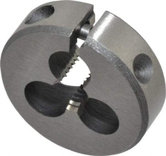 Interstate - #10-32 UNF Thread, 13/16" Outside Diam High Speed Steel Round Die - Left Hand Thread, Adjustable - Exact Tool & Supply