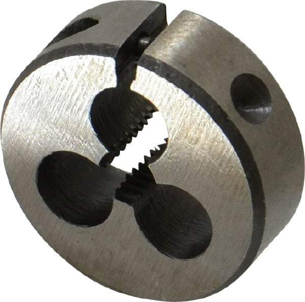 Interstate - #12-24 UNC Thread, 1" Outside Diam High Speed Steel Round Die - Left Hand Thread, Adjustable - Exact Tool & Supply