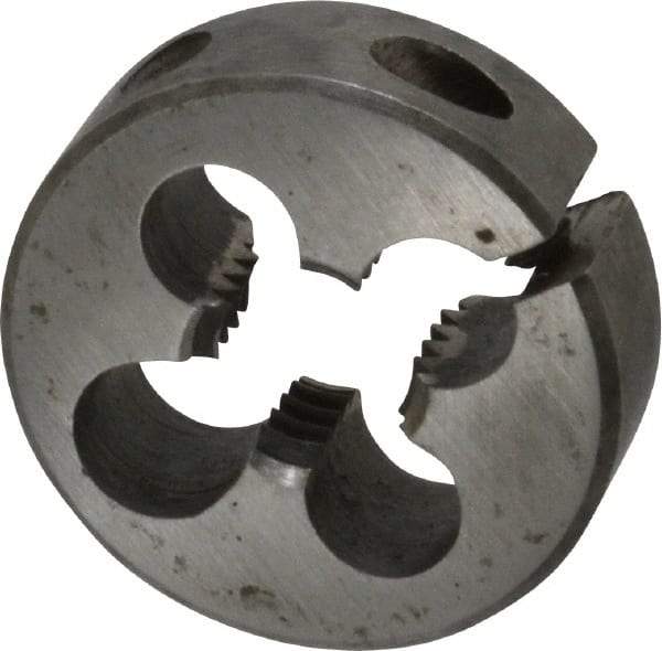 Interstate - 9/16-12 UNC Thread, 1-1/2" Outside Diam High Speed Steel Round Die - Left Hand Thread, Adjustable - Exact Tool & Supply