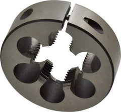 Interstate - 1-1/8 - 12 UNF Thread, 2-1/2" Outside Diam High Speed Steel Round Die - Left Hand Thread, Adjustable - Exact Tool & Supply